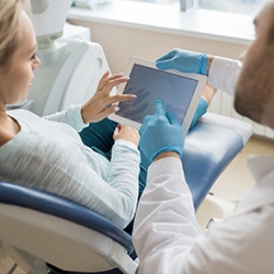 Woman at a consultation